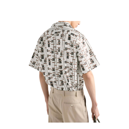 MAYFEYR - Prada - Printed Cotton Blend Bowling Shirt - UCS414SUMO19GWF0S8V