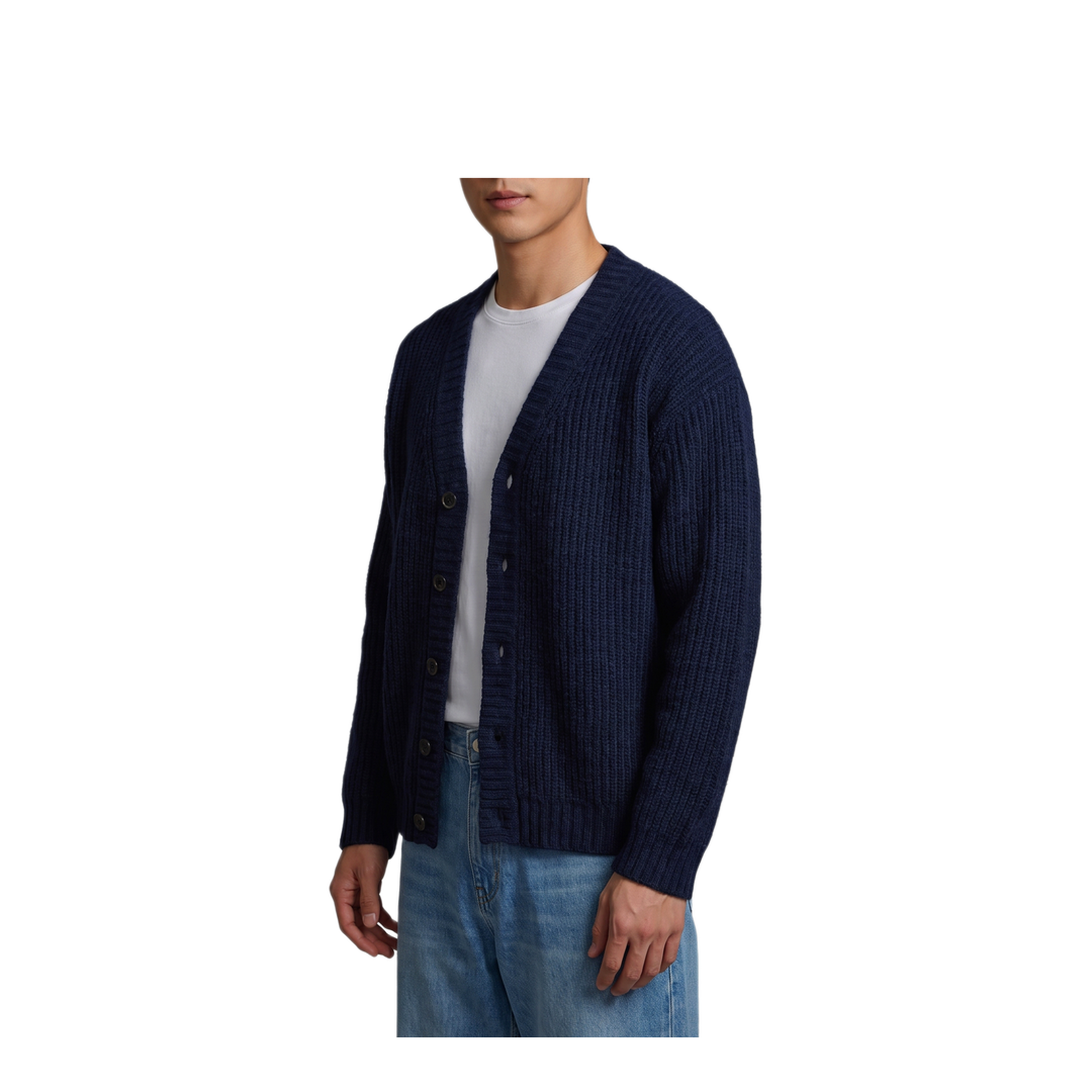 MAYFEYR - Roberto Collina - Navy Blue Wool Cardigan - 263MYB2511010