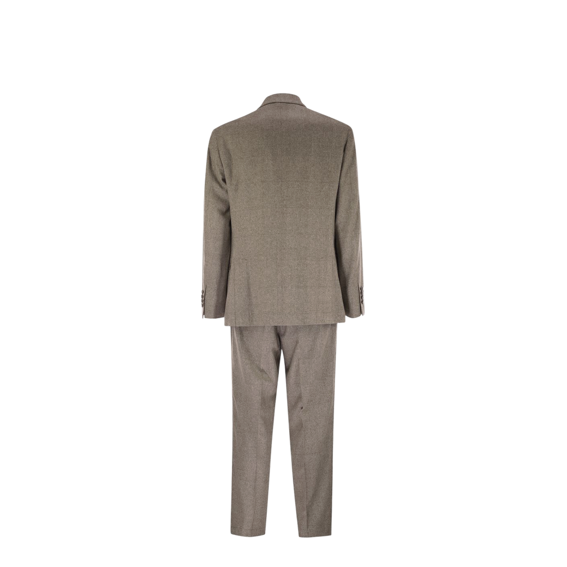 Silk And Wool Two Piece Suit Beige