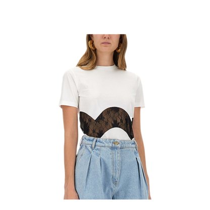 MAYFEYR - NINA RICCI - Jersey T Shirt With Lace Insert - 25AJTO014CO1104U1000