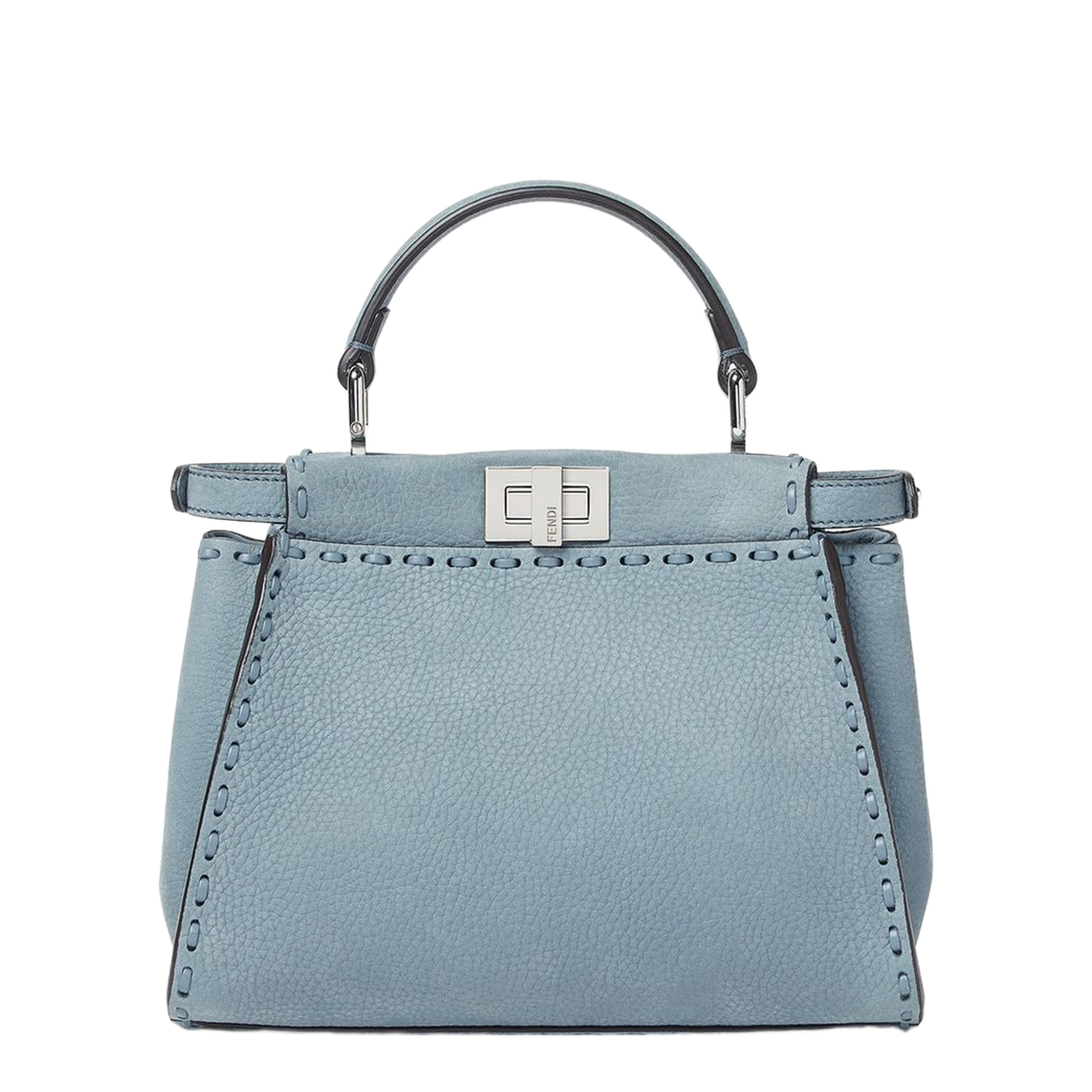 Peekaboo Mini Cuoio Romano Leather Light Blue