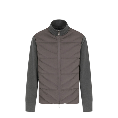 Travel Essentials Two-Piece Effect Full-Zip Down Jacket