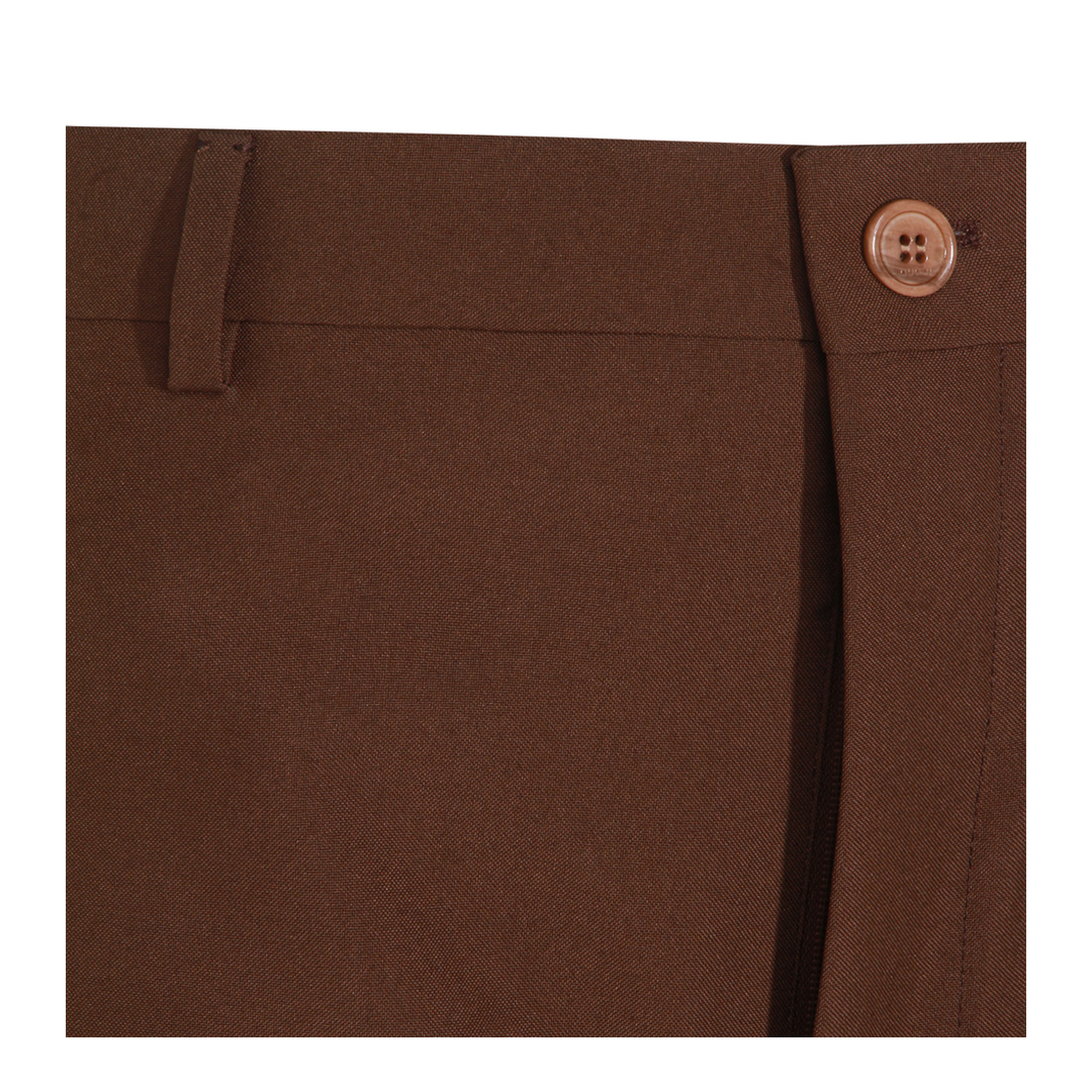 Wide Fit Trousers In Brown