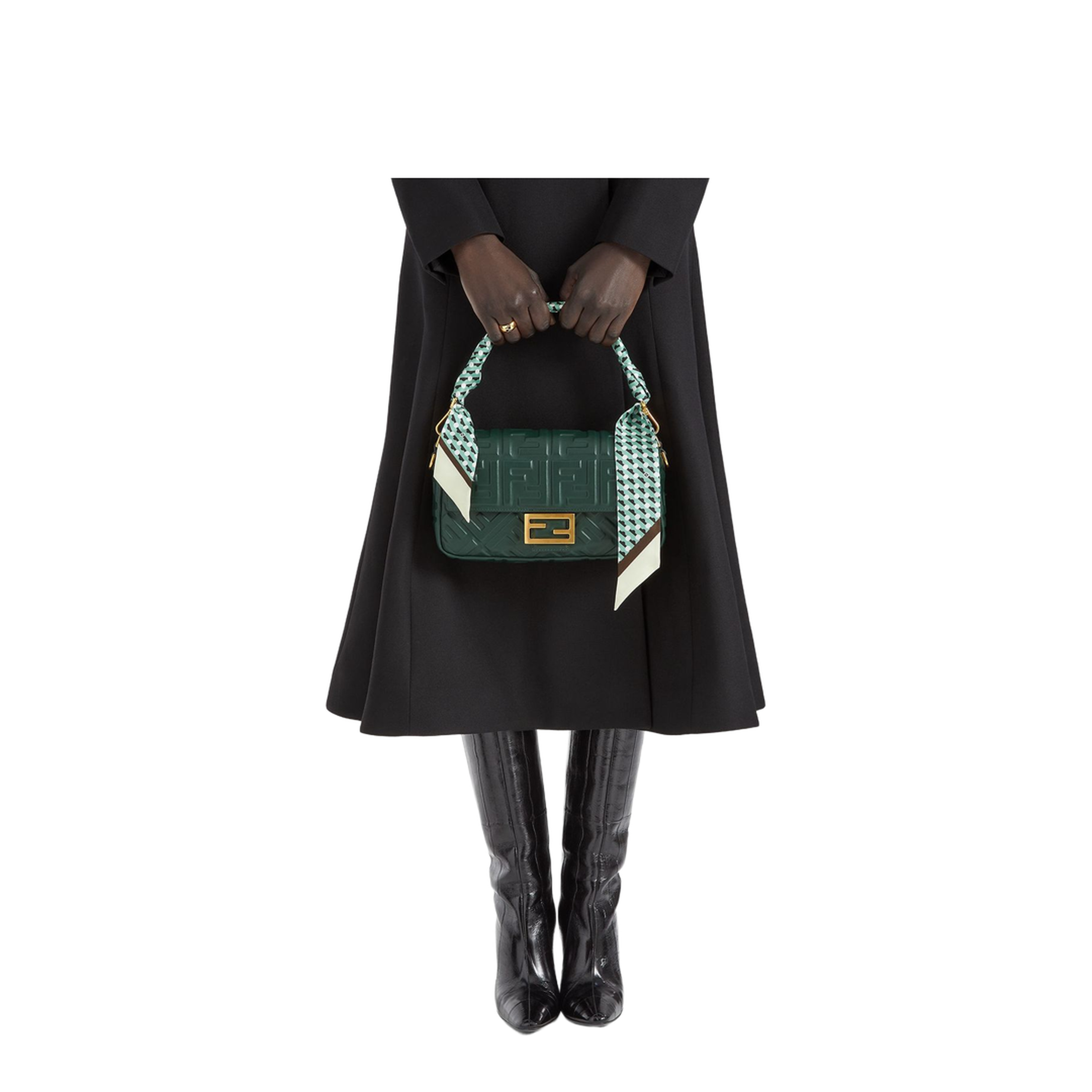 Leather Green Baguette