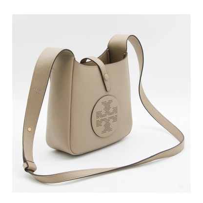 Miller Swing Medium Pebbled Leather Crossbody Bag - Soft Cement