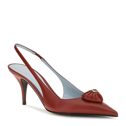 MAYFEYR - Valentino - Coeur Royal Slingback Leather Pumps - 9W2S0QD6DMDW16