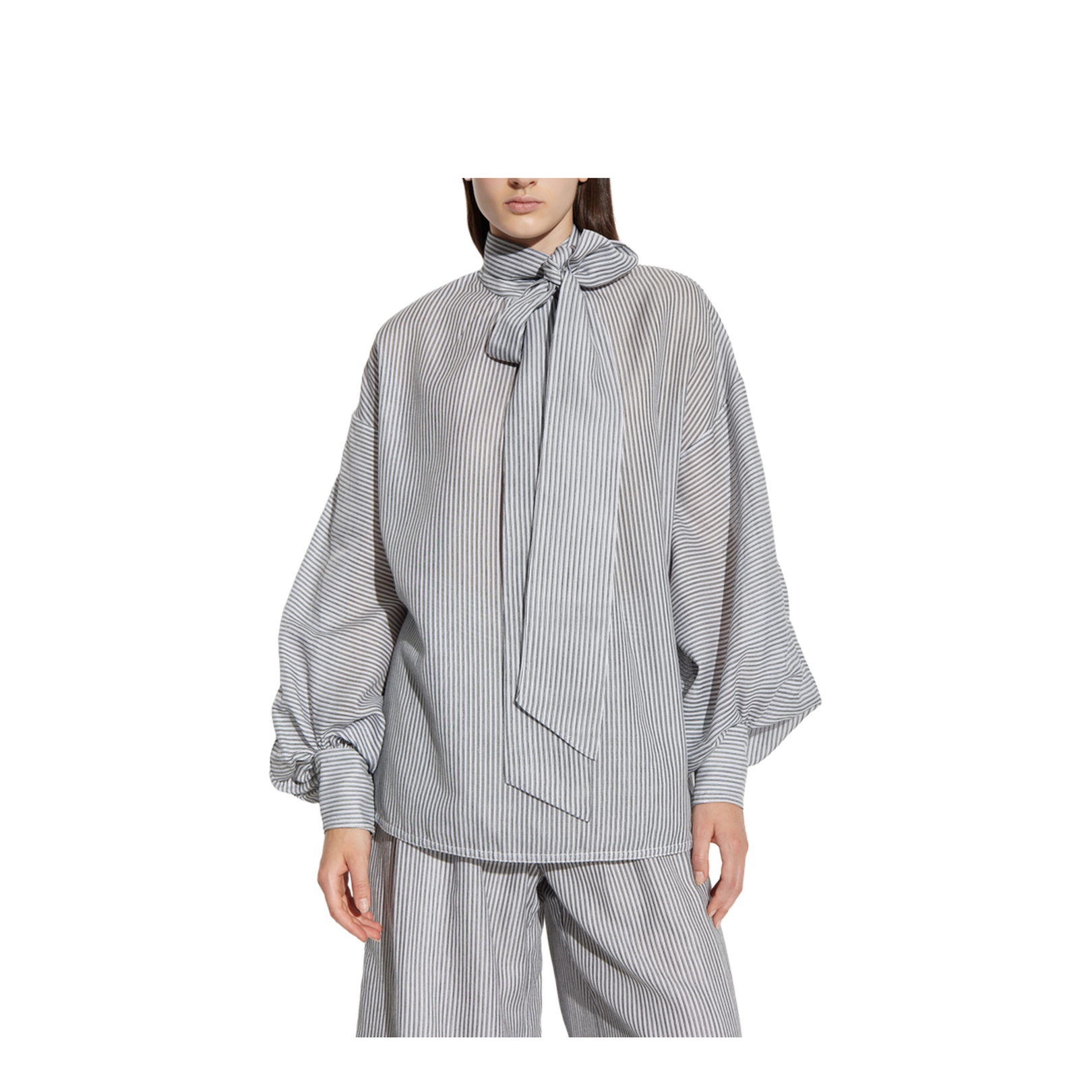 Loose-fit top with a striped pattern