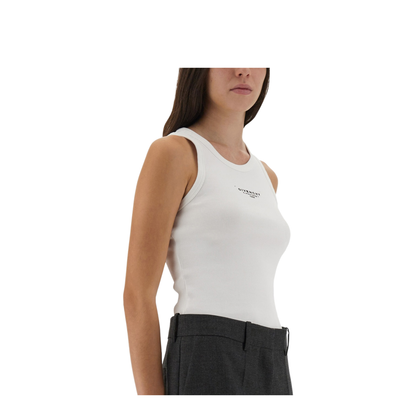Slim Tank Top with Logo Print
