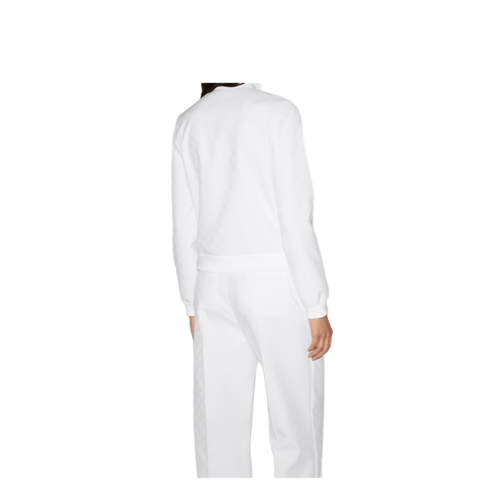 GG Jacquard Zip Jacket in White