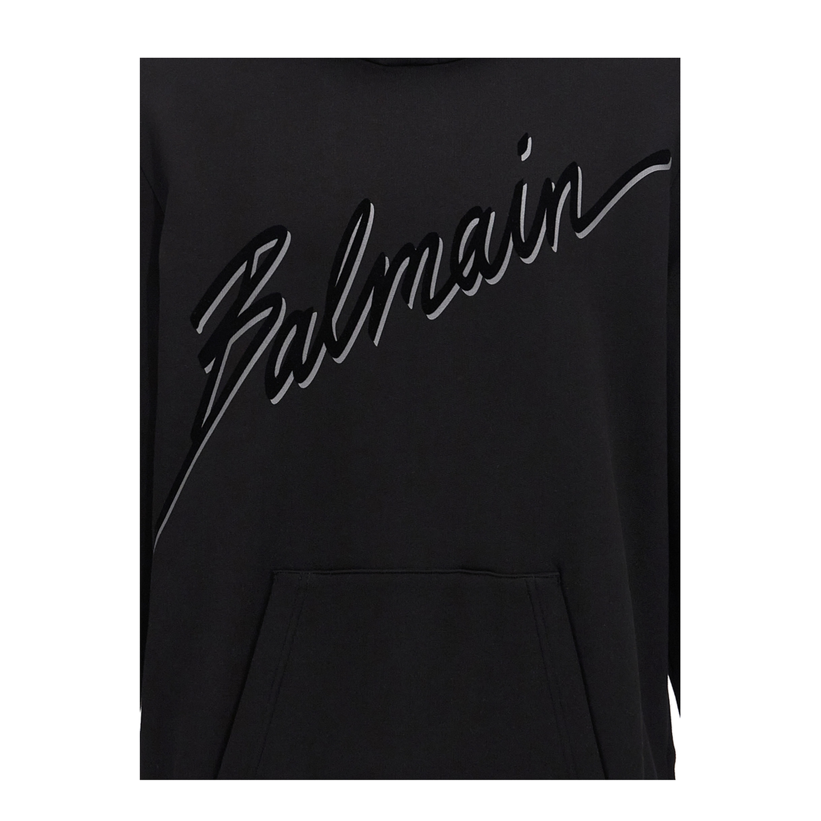 Flocked Letter Hoodie