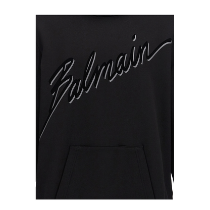 Flocked Letter Hoodie