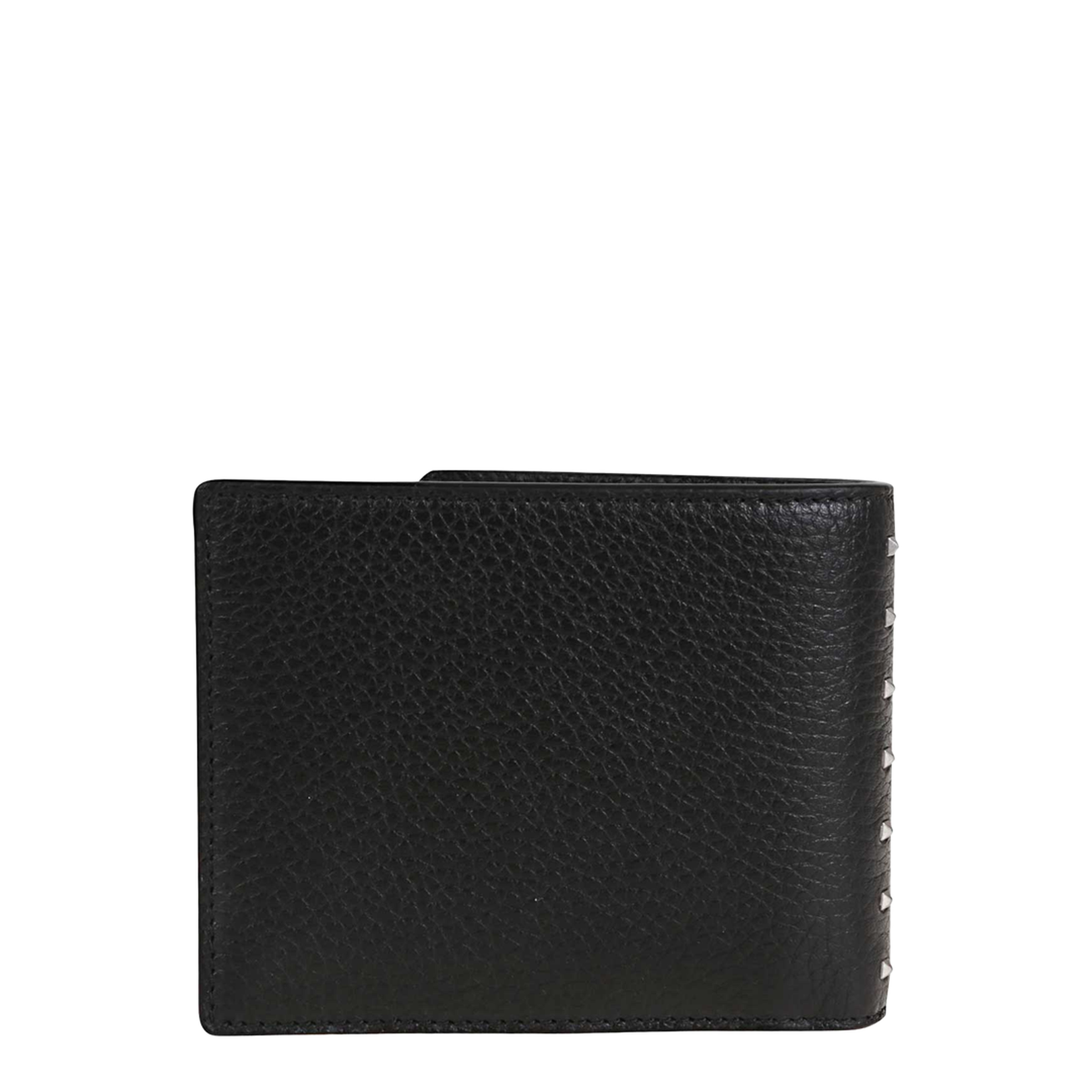 Rockstud Wallet in Grainy Calfskin