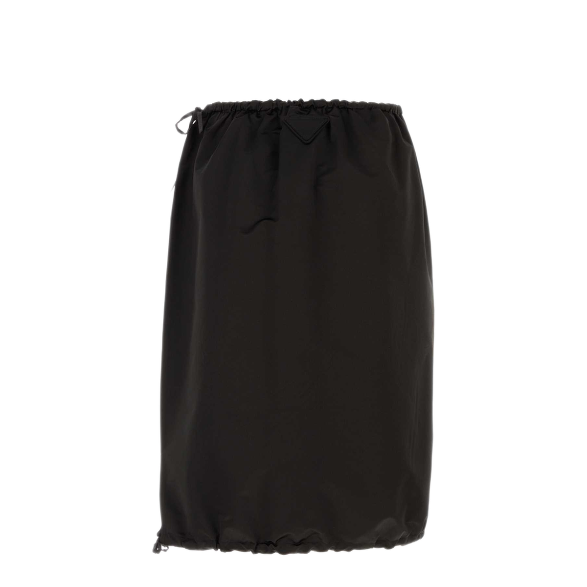 Satin Midi Skirt With Drawstring