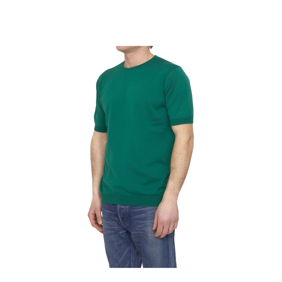 MAYFEYR - John Smedley - Emerald Green Cotton Jumper - BELDEN30GSCOTCHGREN