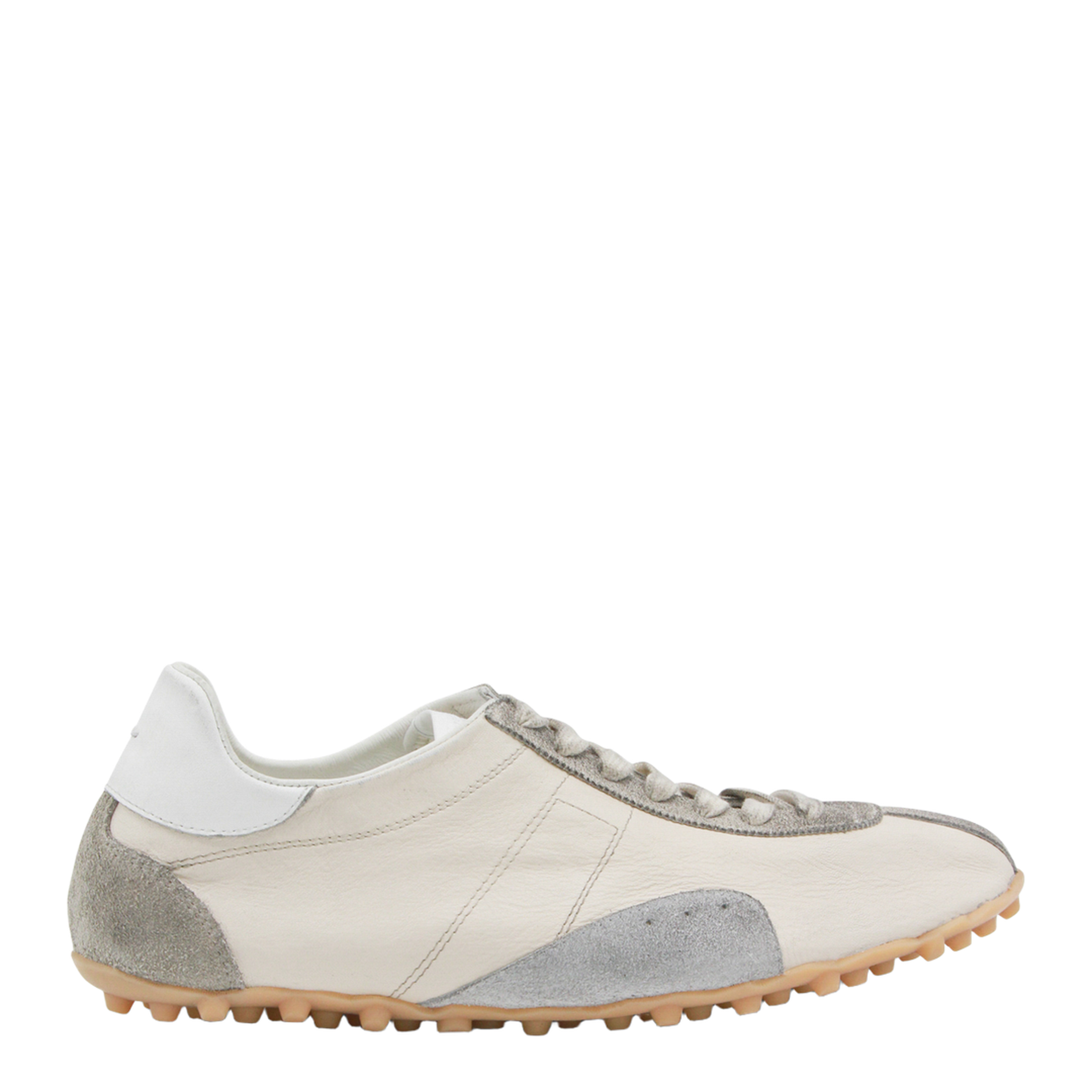 Sprinters Sneakers In Cream Leather And Vintage Suede