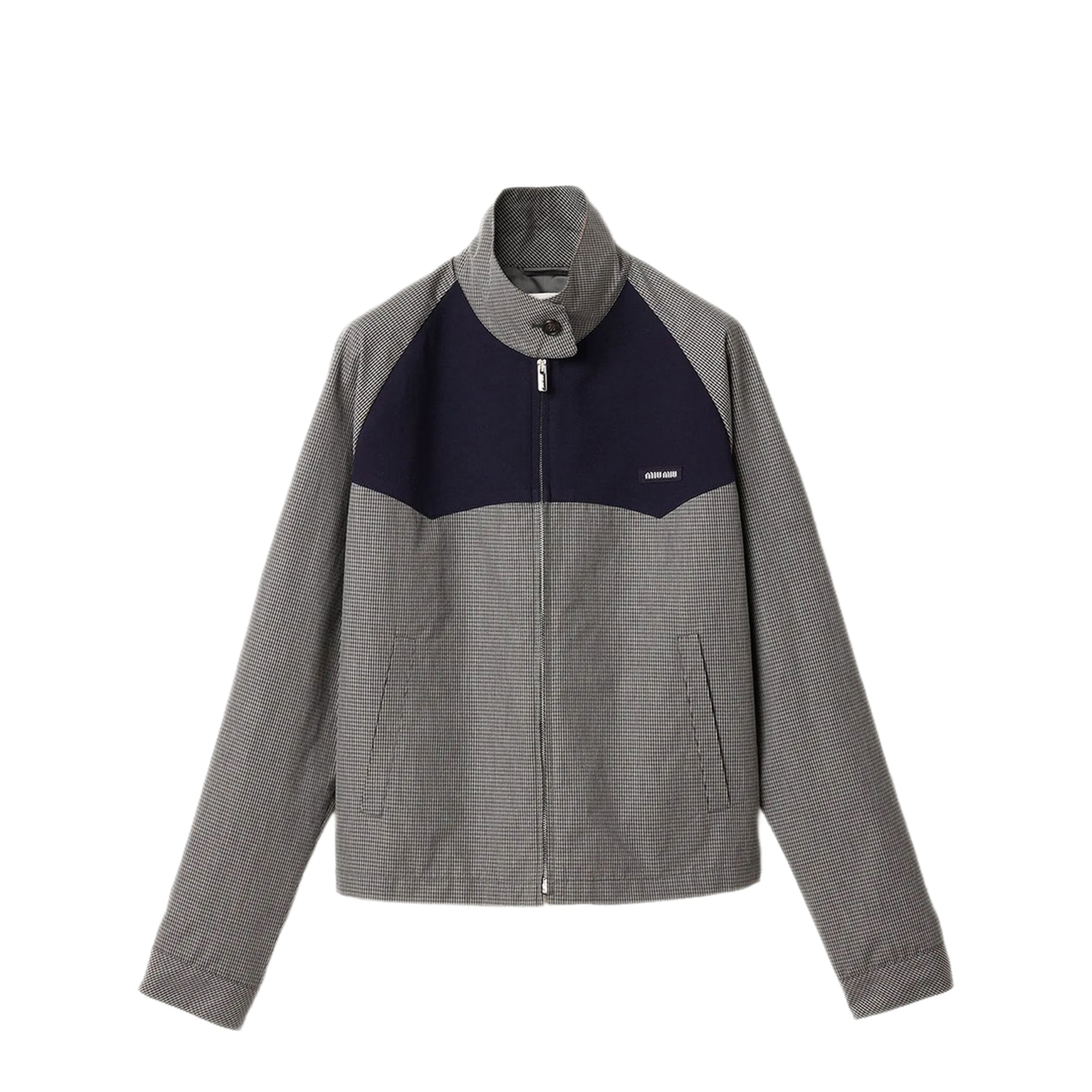 MAYFEYR - MIUMIU - Gingham Check Blouson Jacket - ML1501SOOO19OSF0031