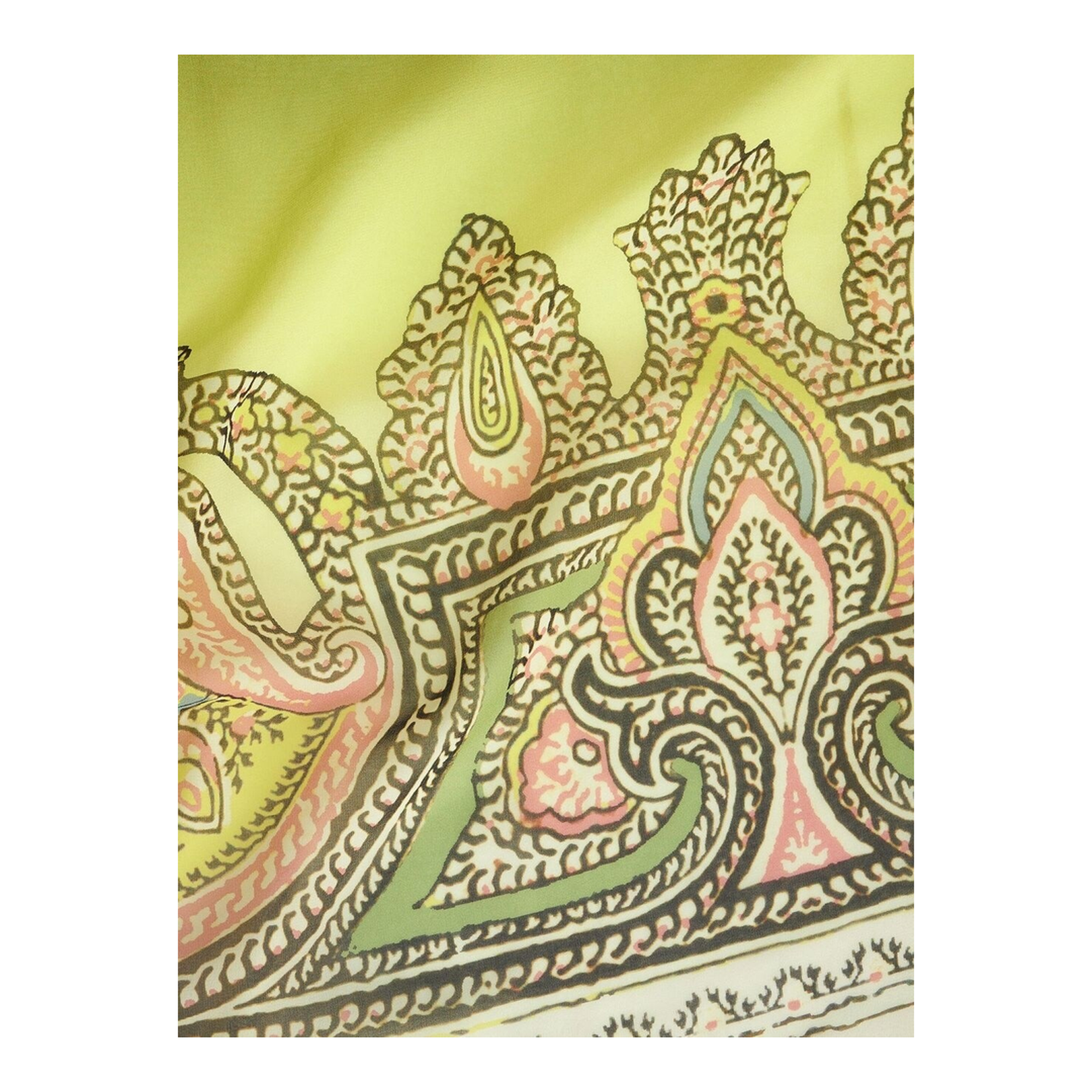 Gradient Effect Paisley-Print Silk Dress