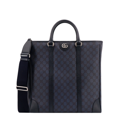 GG Black Large Canvas Tote Bag - Navy Blue