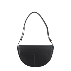 Calf Leather Shoulder Bag - Black