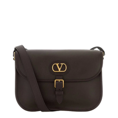 Antibes Small Calfskin Shoulder Bag - Oak Brown