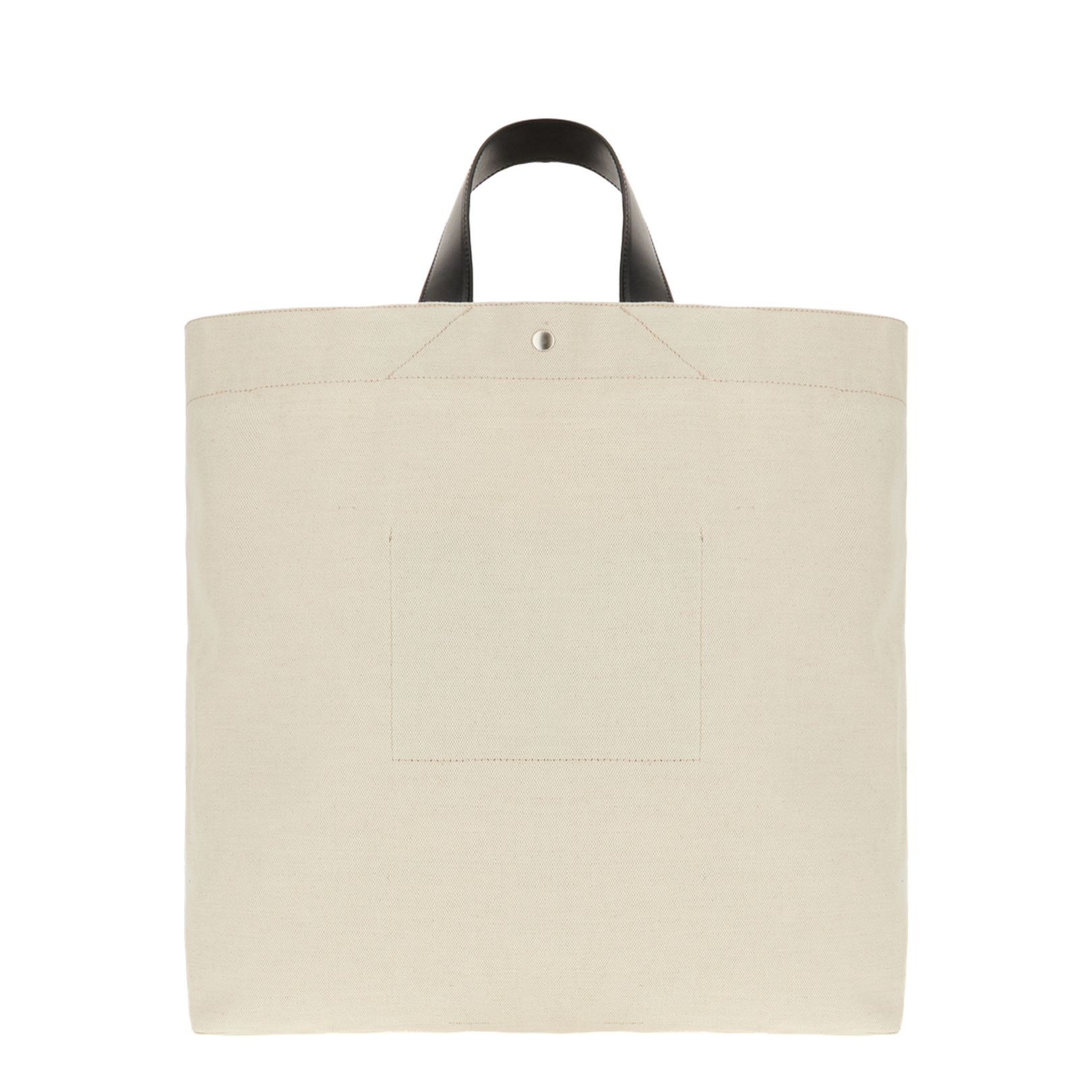 Sand Canvas Flat Shopping Bag