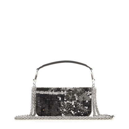 Embroidered Satin Crossbody Bag