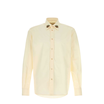 MAYFEYR - Valentino - Cream Poplin Shirt - 8V3ABS86B57A03