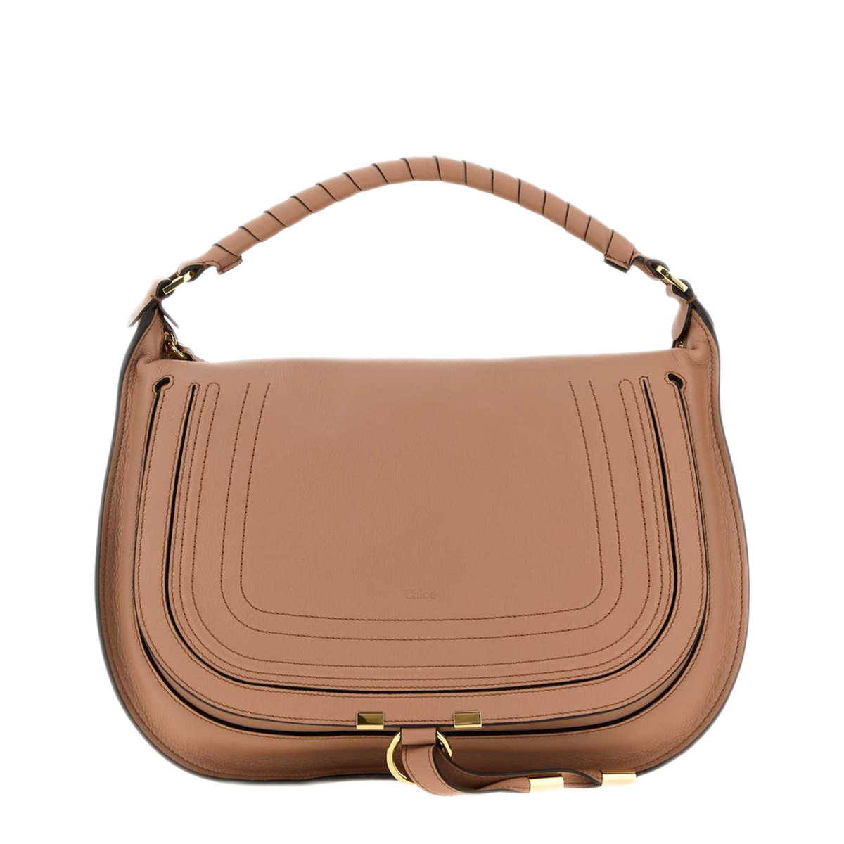 MAYFEYR - Chloè - Marcie Antiqued Pink Leather Shoulder Bag - CH26SS881R3526T