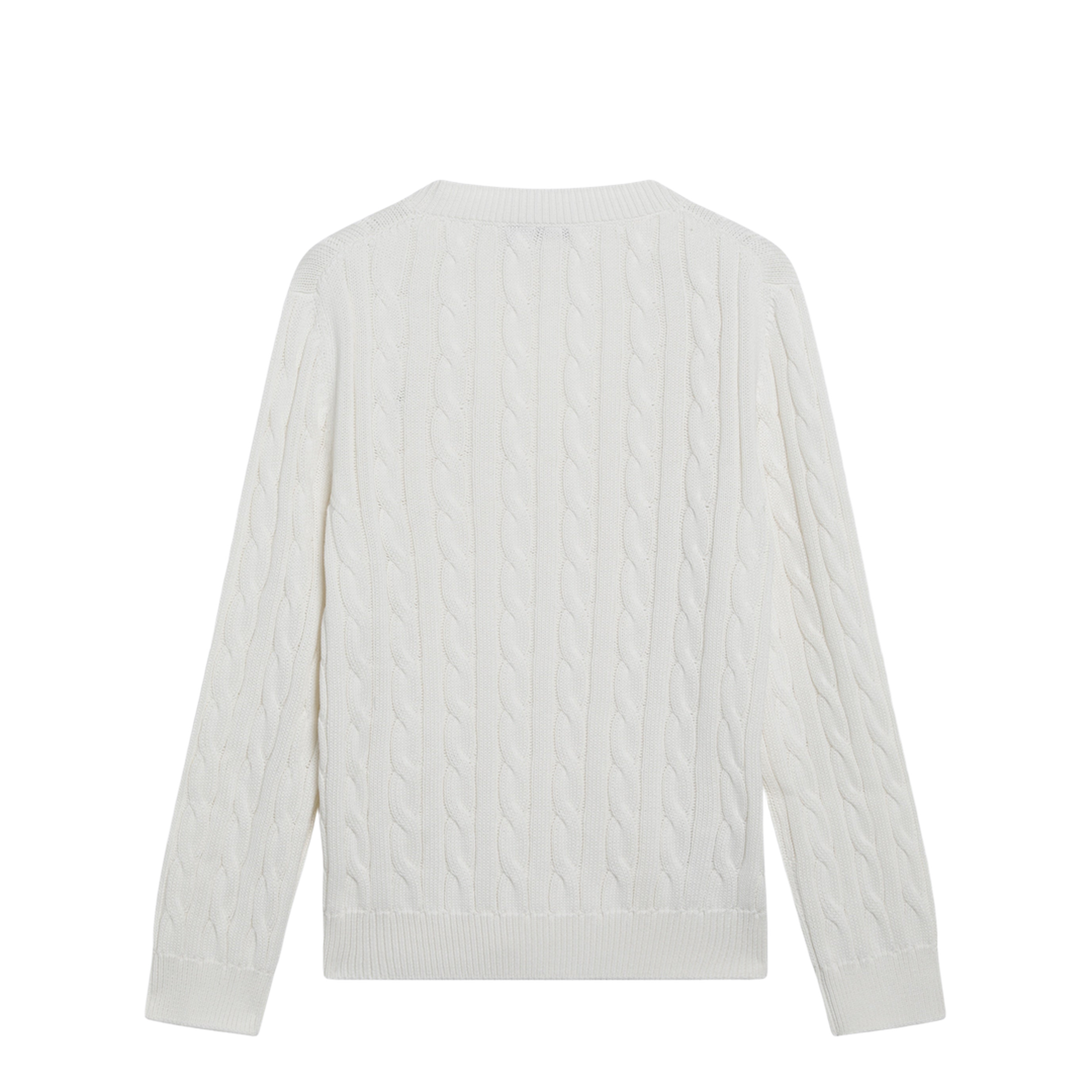 MAYFEYR - Prada - White Cable-Knit V-Neck Jumper - P24D3MOOO19VLF0009