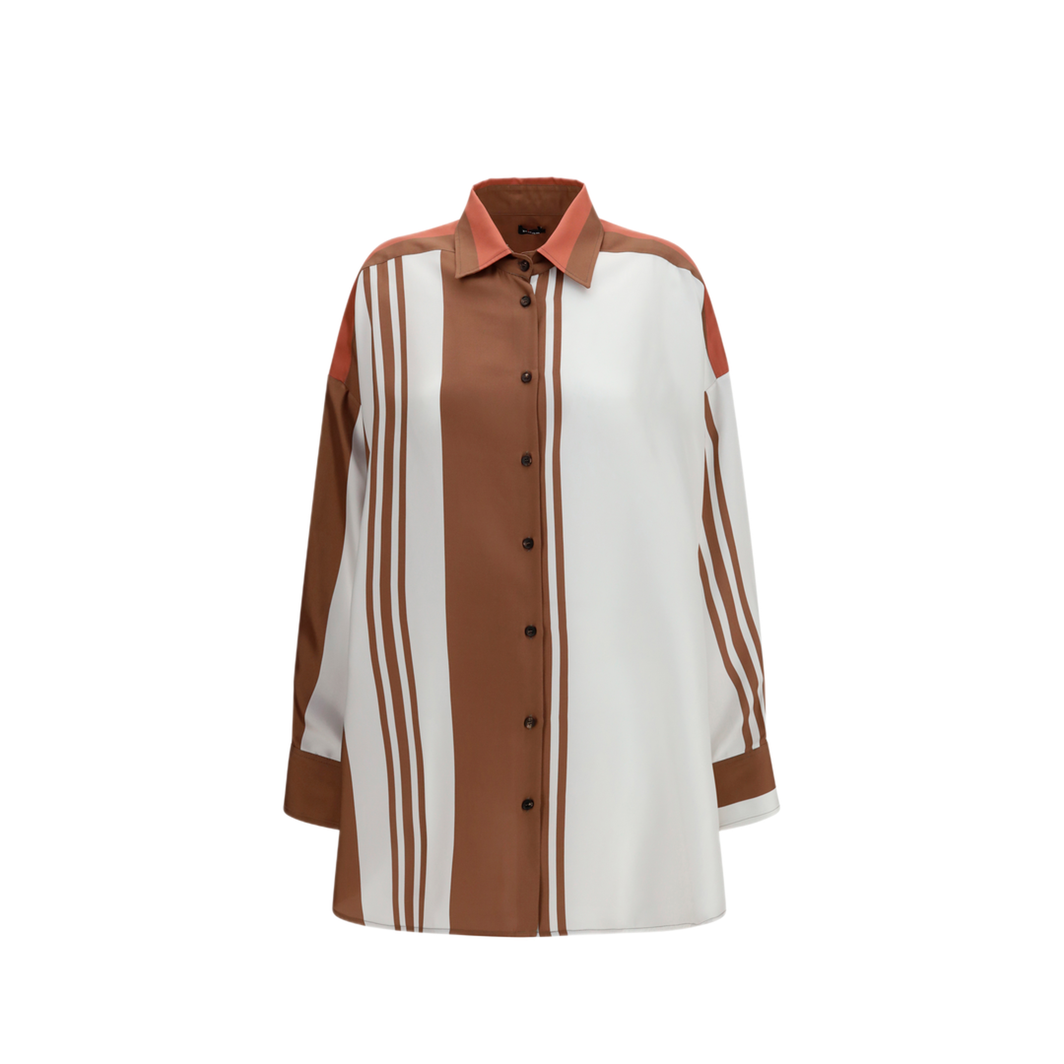 MAYFEYR - Kiton - Long Striped Silk Shirt - D51402K0999G08009ROSACIPRIA