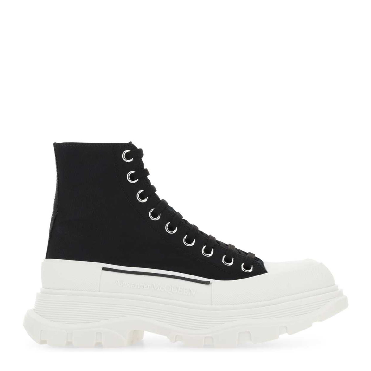 MAYFEYR - Alexander Mcqueen - Black Canvas Tread Slick Sneakers - 697080W4MV21070