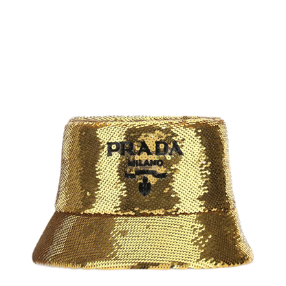 MAYFEYR - Prada - Gold Sequins Bucket Hat - 1HC1372D0GF0W3L