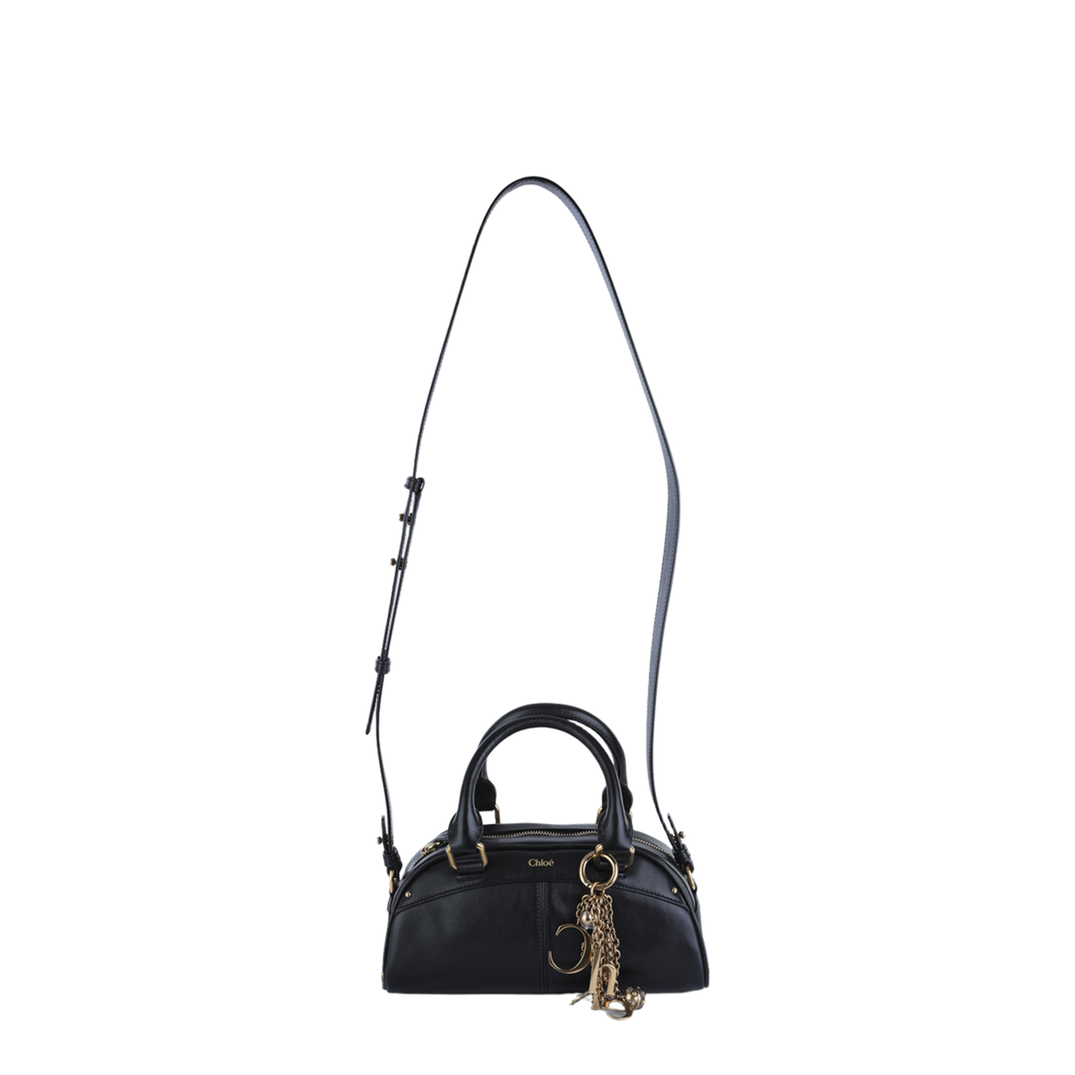 Small Chloé Bowling Bag in Soft Leather - Black