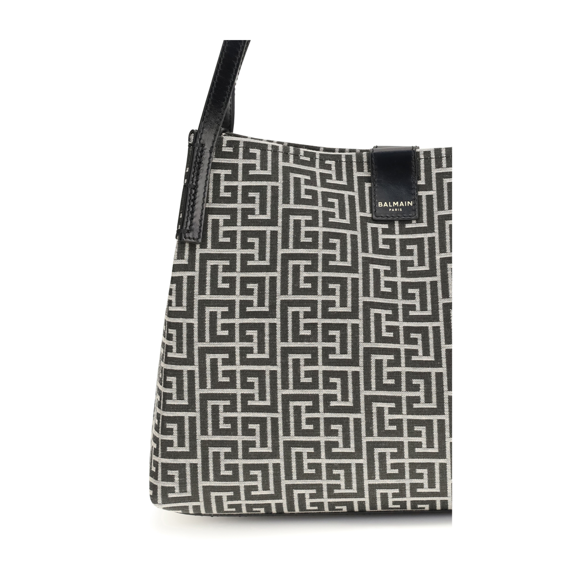 MAYFEYR - Balmain - Jacquard And Leather Tote Bag - GN1FE033TJMB