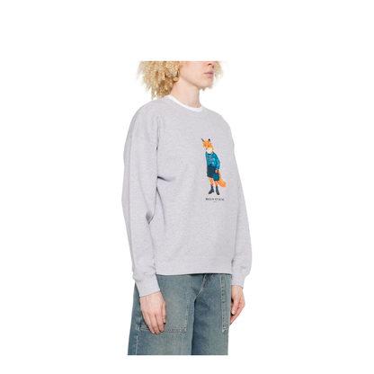 Fox Graphic Print Cotton Sweatshirt