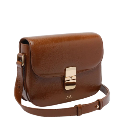 MAYFEYR - A.P.C. - Grace Small Bag In Crinkled Leather - PXCCKF61413