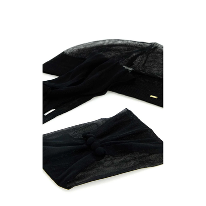 Transparent Knit Hat, Headband and Necklace Set