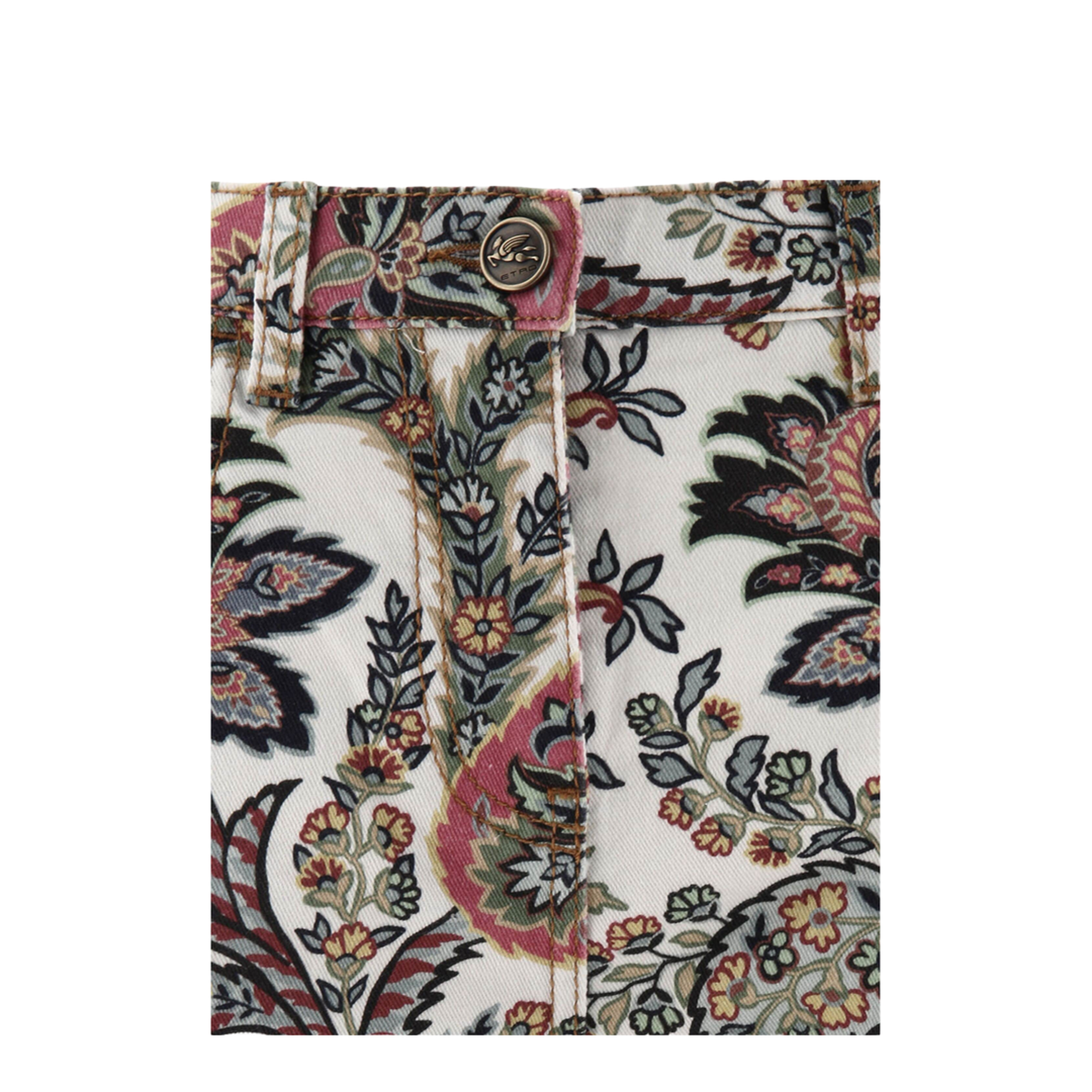 Paisley-Print Straight-Leg Jeans