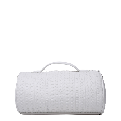 Duffle White Leather Bag