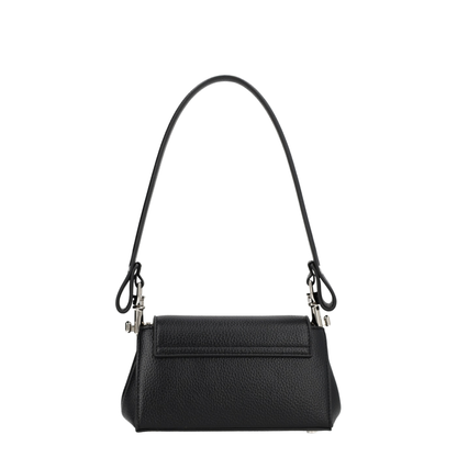 Hazel Polyurethane Shoulder Bag - Black