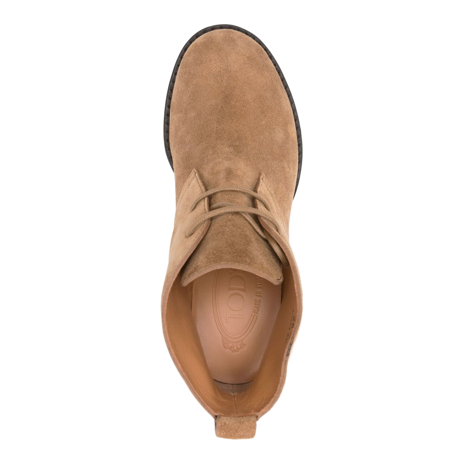 Brown Suede Upper Lace-Up Shoes