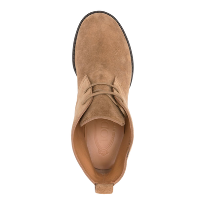 Brown Suede Upper Lace-Up Shoes