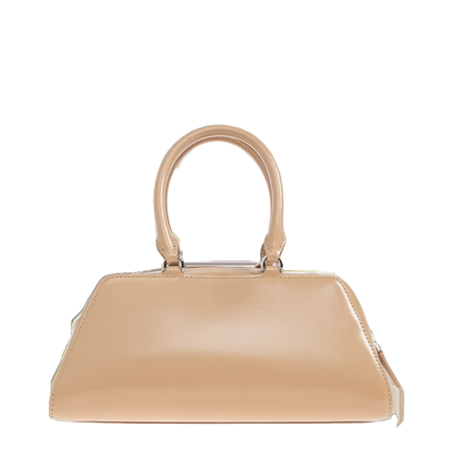 Beige Leather Small Antigona East-West Handbag