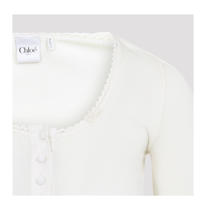 Fitted Cotton Silk Jersey Top
