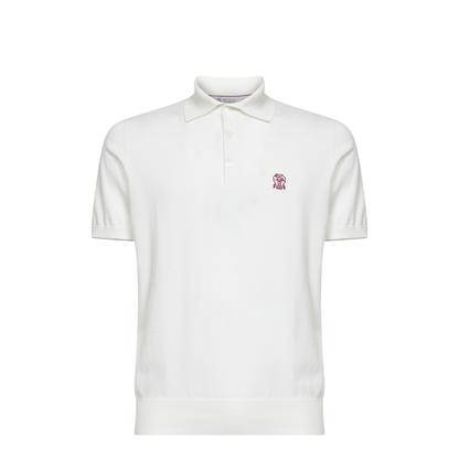 Polo Shirt Cotton Knit White