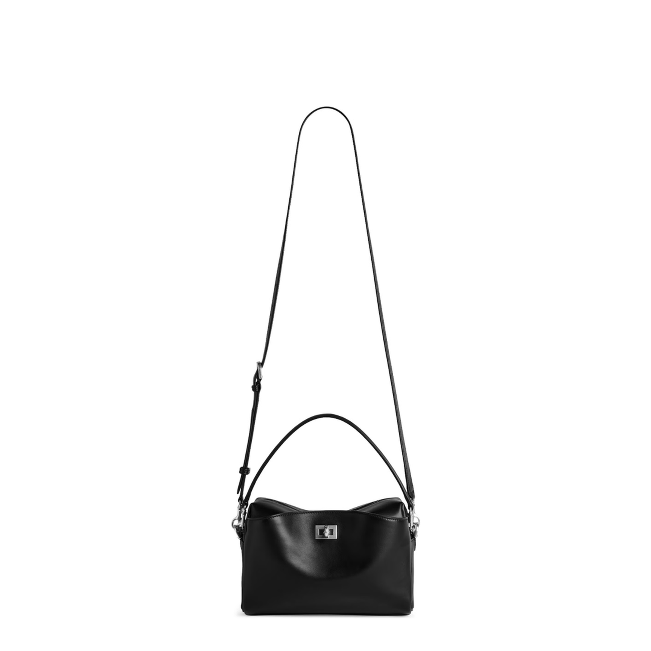 Black Leather Rodeo Handbag