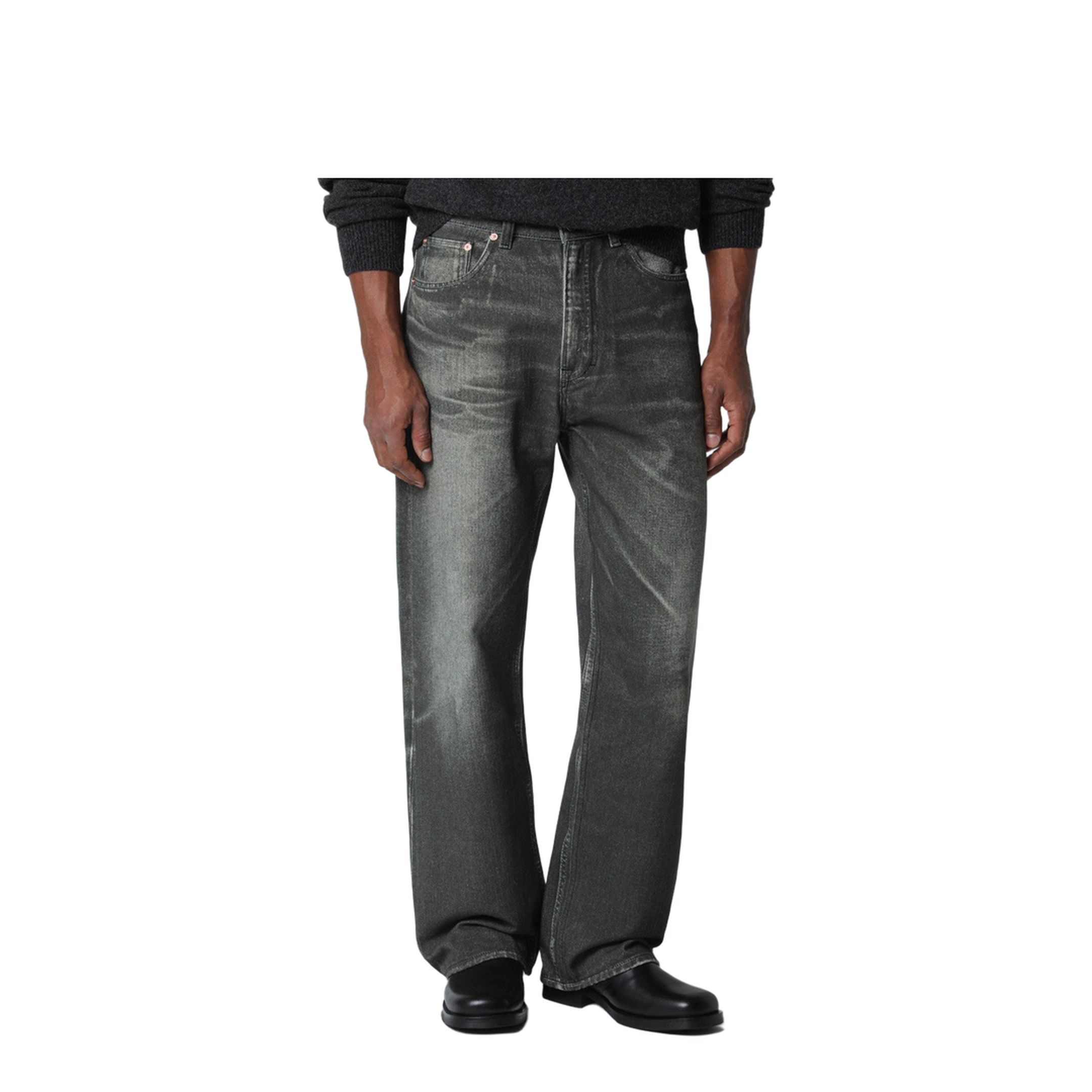 Black Jeans with Aurora Print