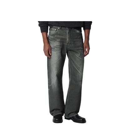 Black Jeans with Aurora Print