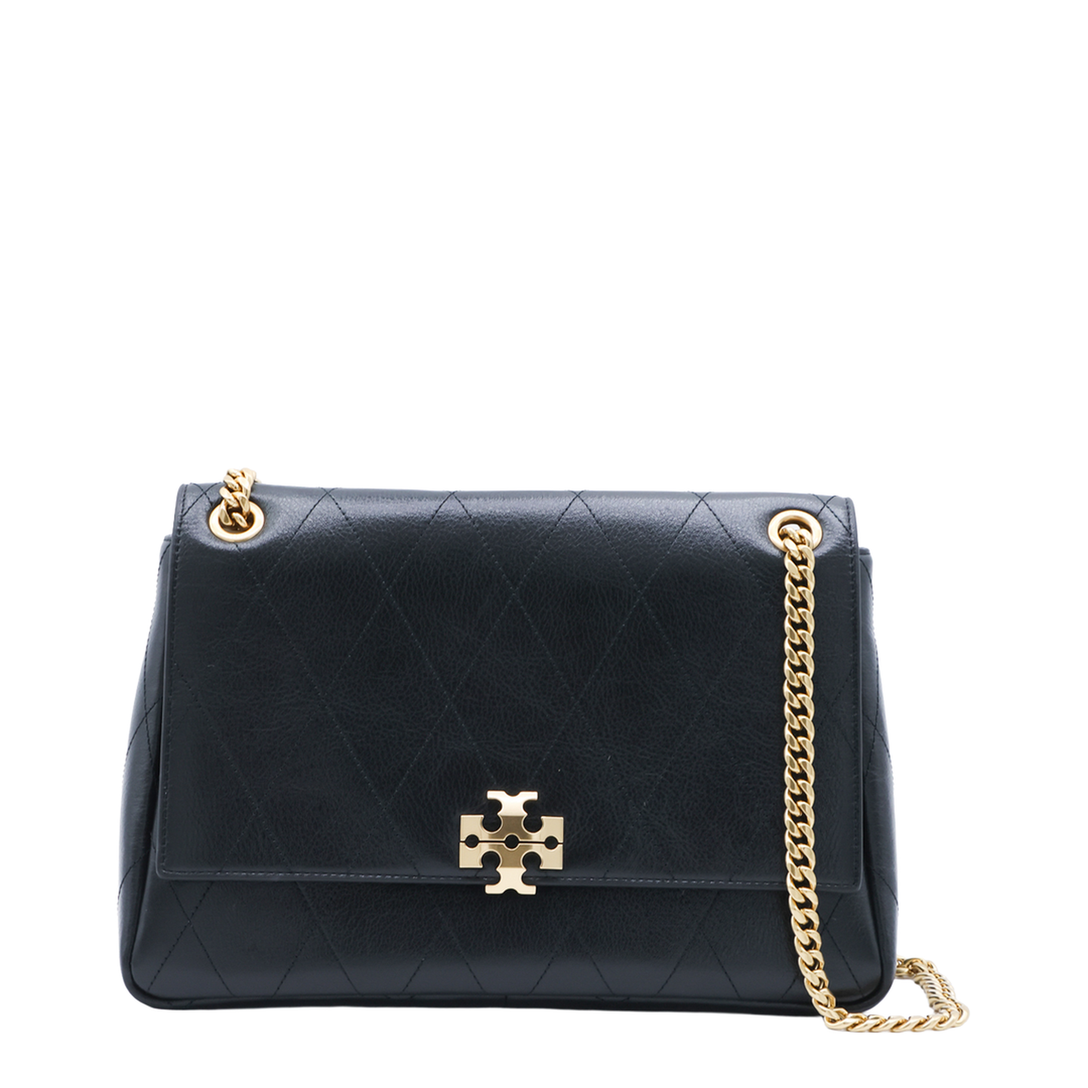 Charlie Pebbled Leather Shoulder Bag - Black