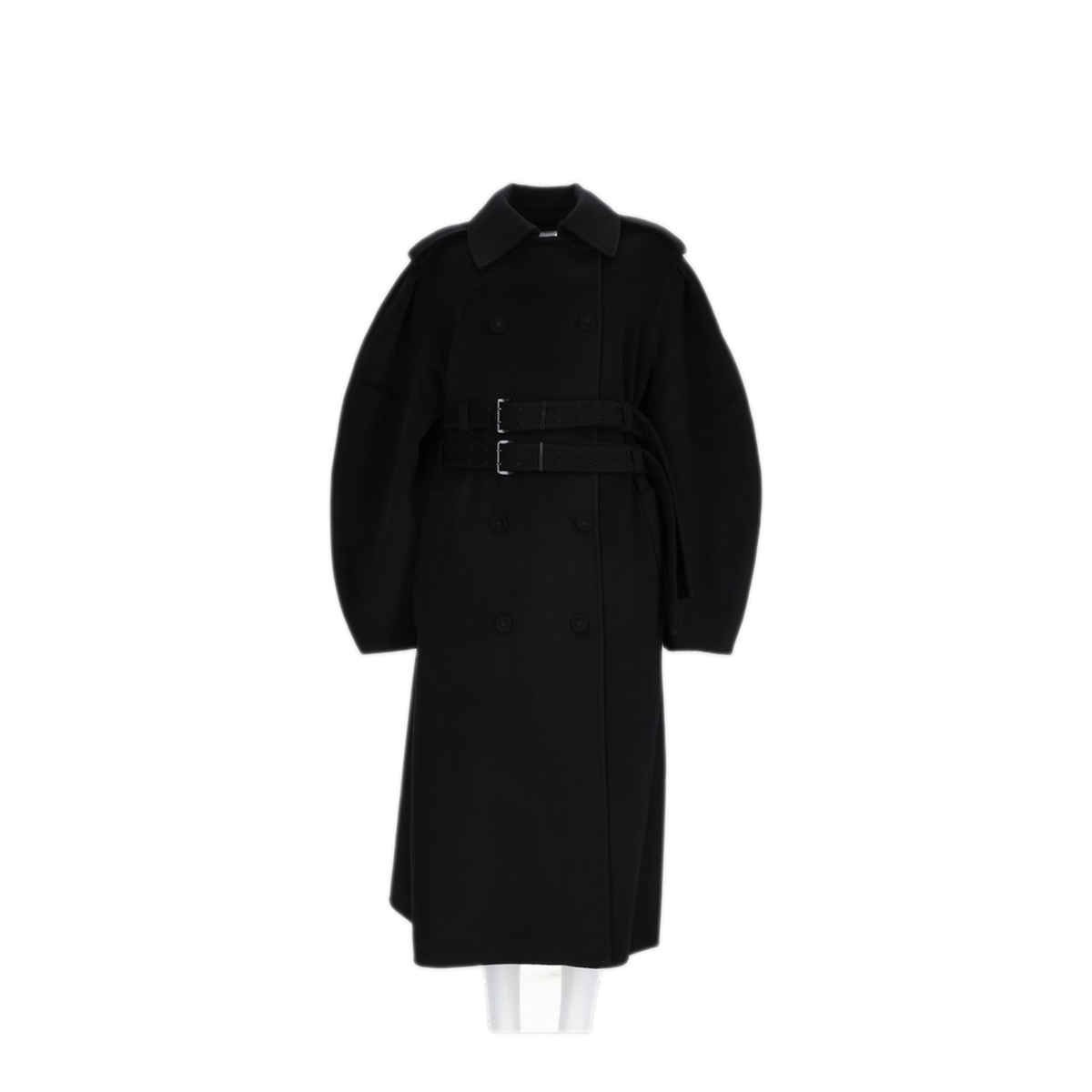 Black Trench Coat 95 Wool 5 Cashmere